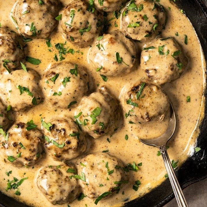 Swedish Beef Meatballs with Mashed Potatoes and Broccoli Whisk & Wellness
