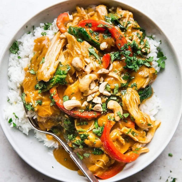 Pumpkin Chicken Vegetable Curry with Jasmine Rice  Cal402/Fat14/Protein39