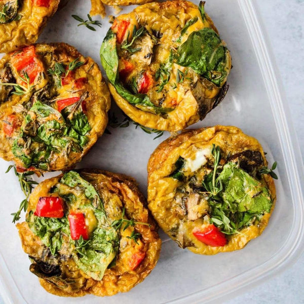 Mediterranean Frittata Muffins with Roasted Potatoes