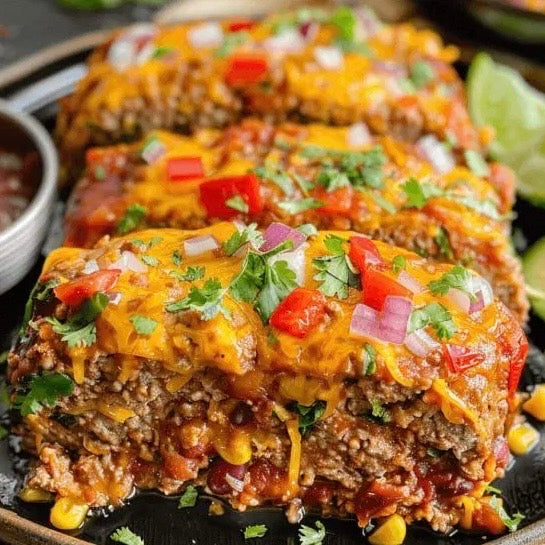 Mexican Taco Meatloaf with Rice